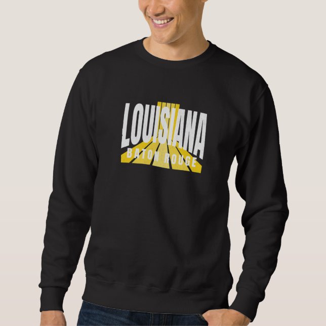 Sudadera Nostalgic Baton Rouge Cool Purple & Yellow Louisia (Anverso)