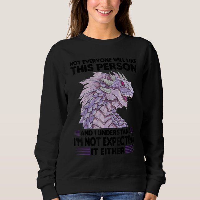 Sudadera not everyone will like this person Introvert Drago (Anverso)