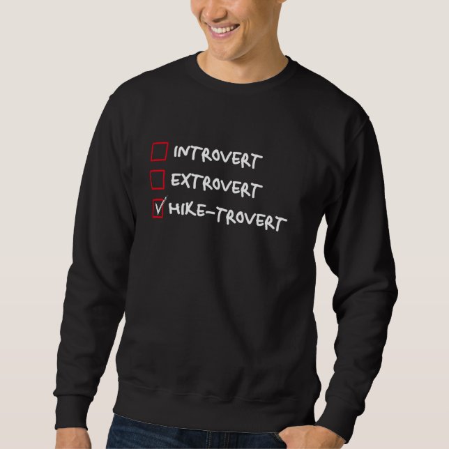 Sudadera Not Introvert Hike-trovert Hiking Humor Outdoor Ca (Anverso)