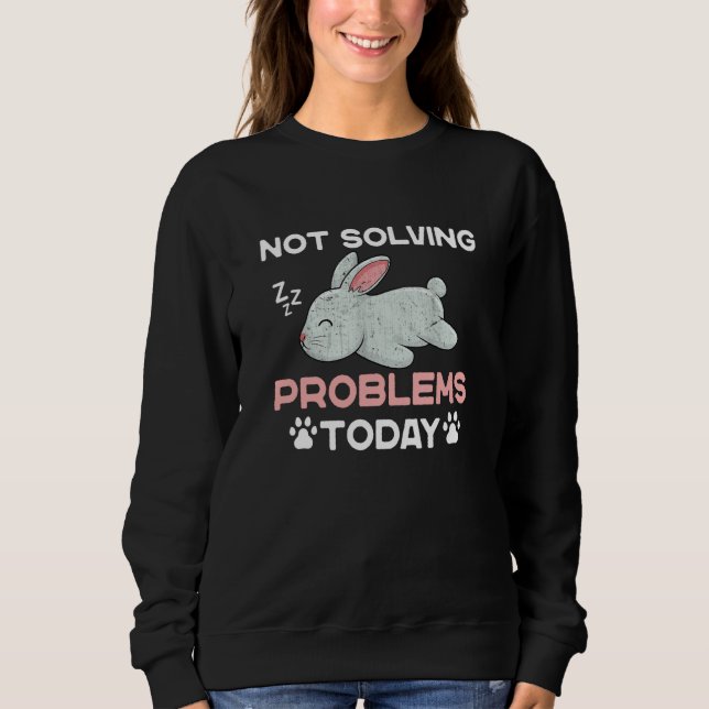 Sudadera Not Solving Problems Today Sleeping Rabbit (Anverso)