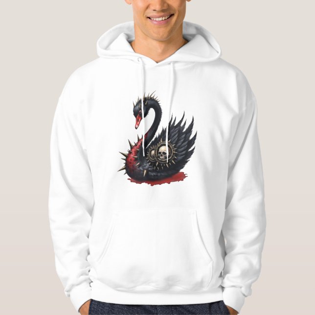Sudadera Not Your Average Swan – Spikes, Skulls & Sass.  (Anverso)
