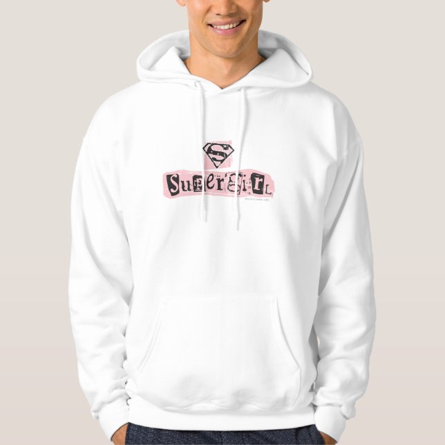 Sudadera Nota de rescate de logotipo supergirl (Anverso)