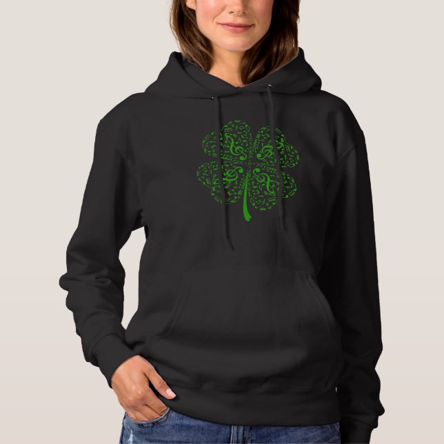 Sudadera Nota musical Shamrock St Patricks Day Tee Teacher  (Anverso)