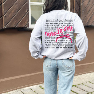 Sudadera Nota para ti misma, soy suficiente