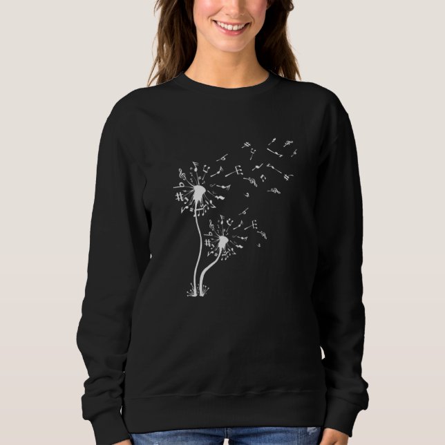Sudadera Notas de música Dandelion Flower (Anverso)