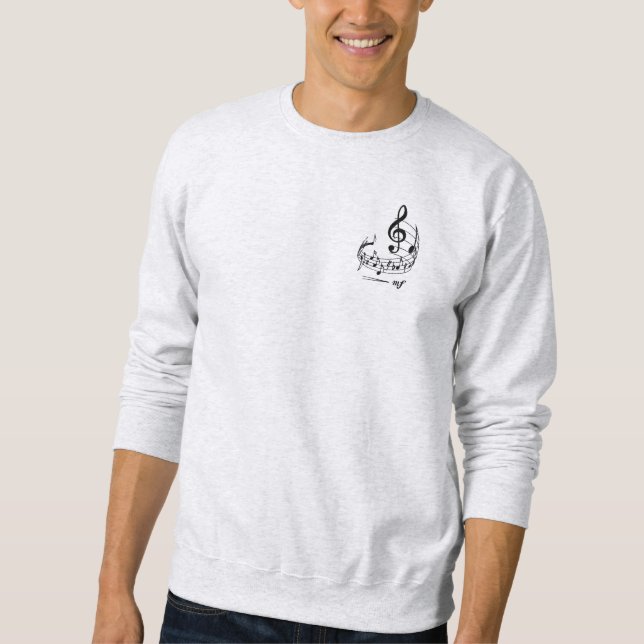 Sudadera Notas musicales con el chef trébol (Anverso)