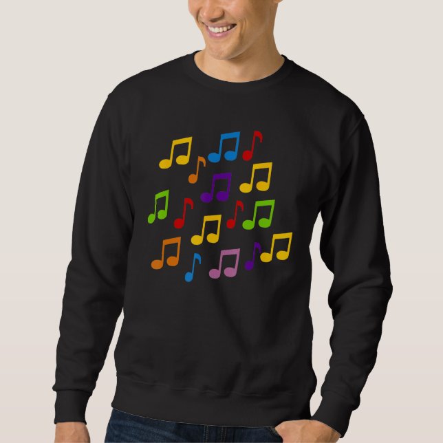 Sudadera Notas musicales de color (Anverso)