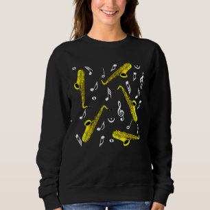 Sudadera Notas musicales saxofónicas