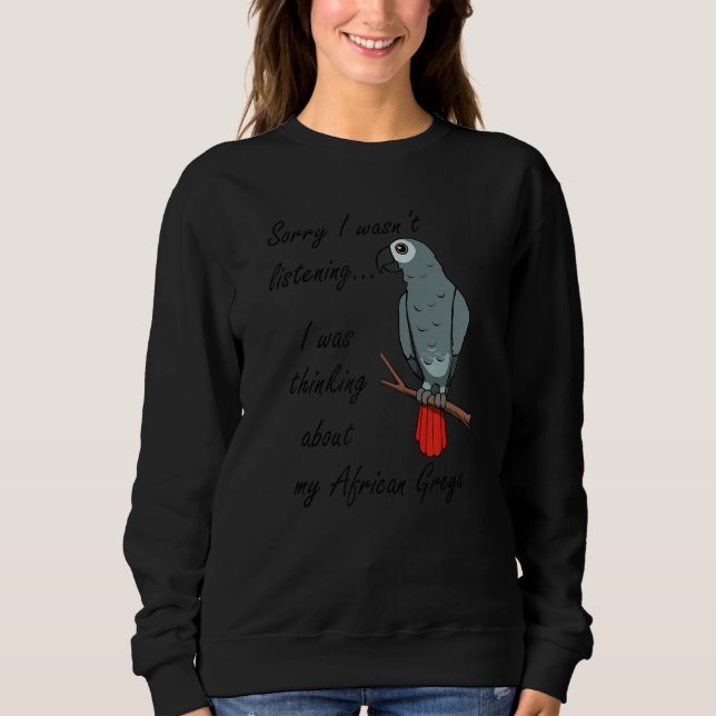 Sudadera Notas musicales sobre el loro gris africano (Anverso)
