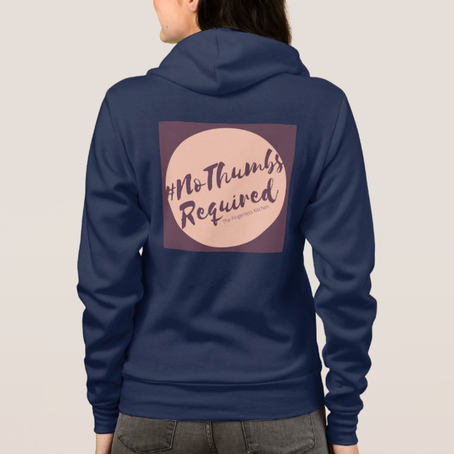 Sudadera #NoThumbsZip Hoodie obligatorio (Reverso)