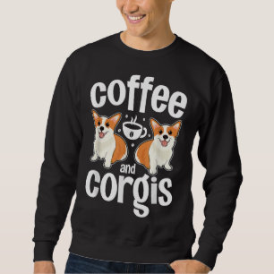 Sudadera Novedad Corgi Perg Lover Coffee and Corgi Funny