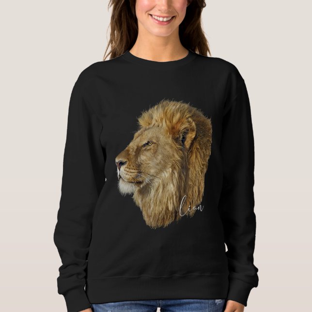 Sudadera Novedad de animales del León de Guay Felidae Wildc (Anverso)