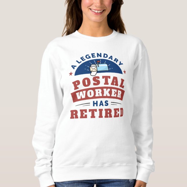 Sudadera Novedad de Jubilación de Mailman, Trabajador Posta (Anverso)