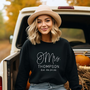 Sudadera Novedad de la boda personalizada con escritura mod
