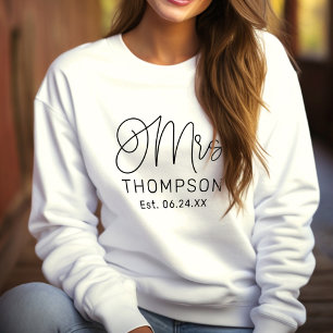 Sudadera Novedad de la boda personalizada de escritura mode
