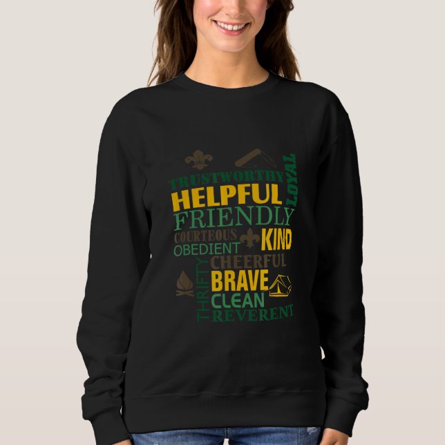 Sudadera Novedad Scout Law Scouting (Anverso)