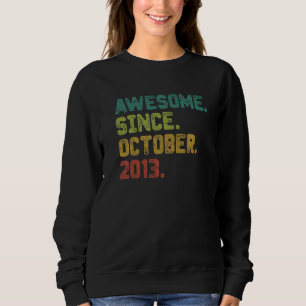 Sudadera Noveno cumpleaños de nueve años desde octubre de 2