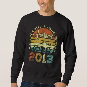 Sudadera Noveno cumpleaños increíble desde octubre de 2013
