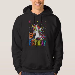 Sudadera Noveno cumpleaños, unicornio, Chicas de 9 años