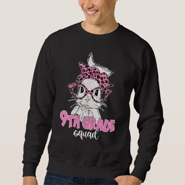 Sudadera Noveno Grado Squad Leopard Glasses Bunny Face East (Anverso)