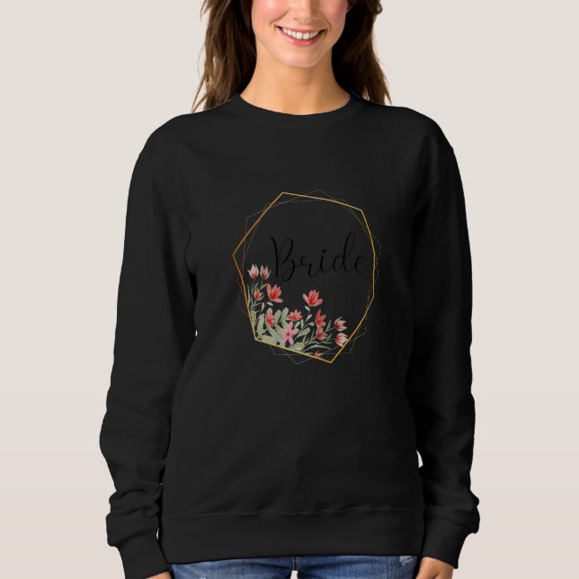 Sudadera Novia de Mujeres Fiesta de Soltero Flores Rojas No (Anverso)