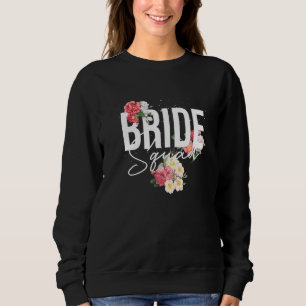 Sudadera Novia Floral Bride Squad Mujeres Bridal Party Flor