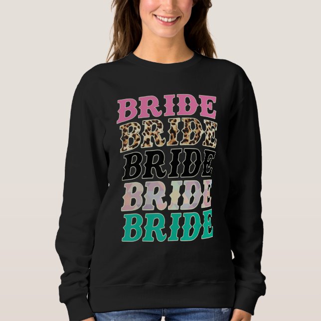 Sudadera Novia Leopardo Rodeo Vaqueras Despedida de Soltera (Anverso)
