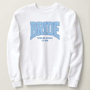 Sudadera NOVIA Letras Universitarias con Brillo Falso de Co