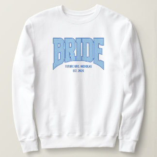 Sudadera NOVIA Letras Universitarias con Brillo Falso de Co