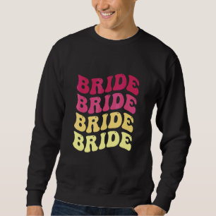 Sudadera Novia Me Caso Tripulación Retro Fiesta de Despedid