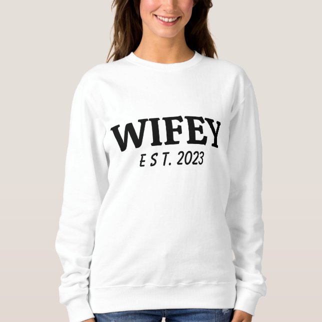 Sudadera Novia Personalizado de esposas/maridos, regalo de  (Anverso)
