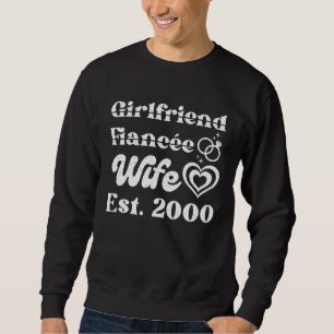 Sudadera Novia Prometida Esposa Est 2000 Aniversario de Bod