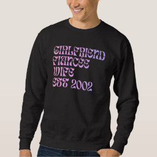 Sudadera Novia Prometida Esposa Est 2002 Aniversario de Bod