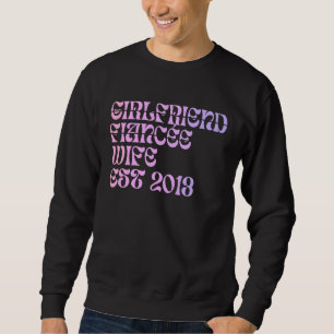 Sudadera Novia Prometida Esposa Est 2013 Aniversario de Bod