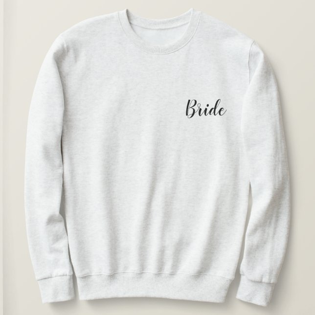 Sudadera Novia, regalos de boda, regalo anuncio de compromi (Anverso del diseño)