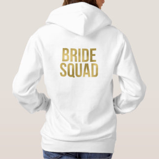 Sudadera Novias impresas "Bride Squad" de oro