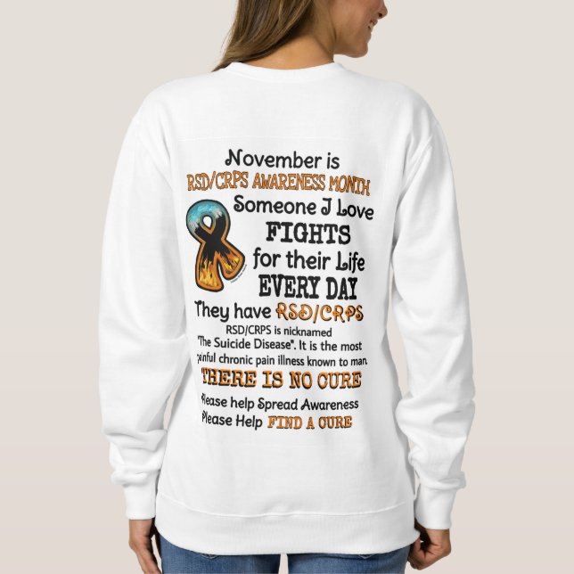 Sudadera Noviembre... Alguien a quien amo las peleas (Reverso)
