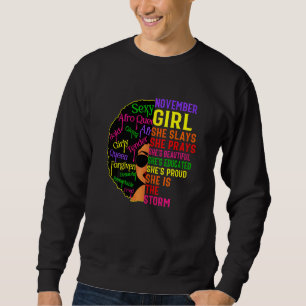 Sudadera Noviembre Chica de mujeres Says y Oraciones Noviem