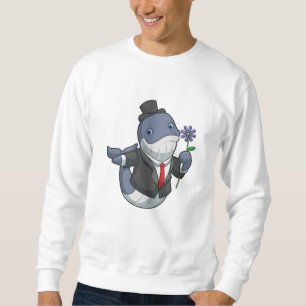 Sudadera Novio de boda de ballena flor
