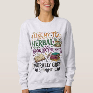 Sudadera Novio de Libro Gris Moralmente Romance Oscuro Vint