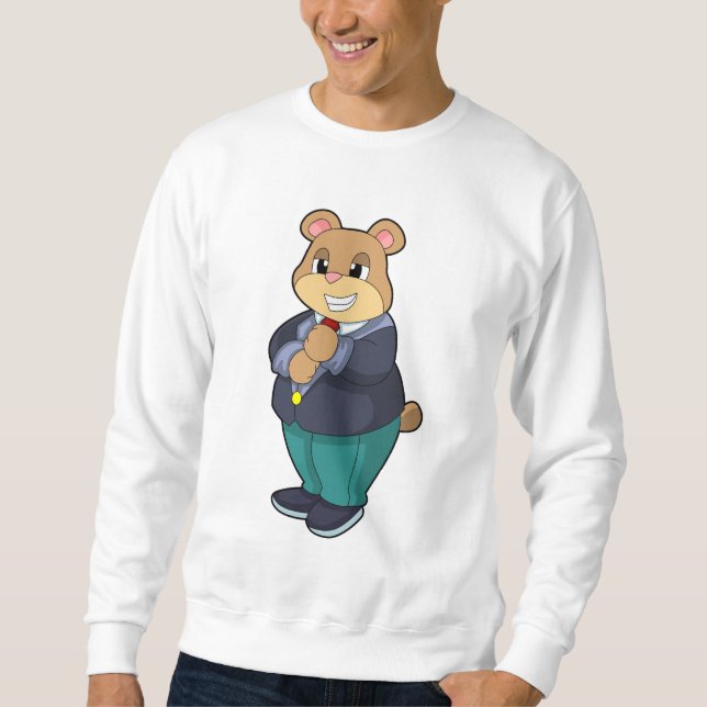 Sudadera Novio oso con traje (Anverso)
