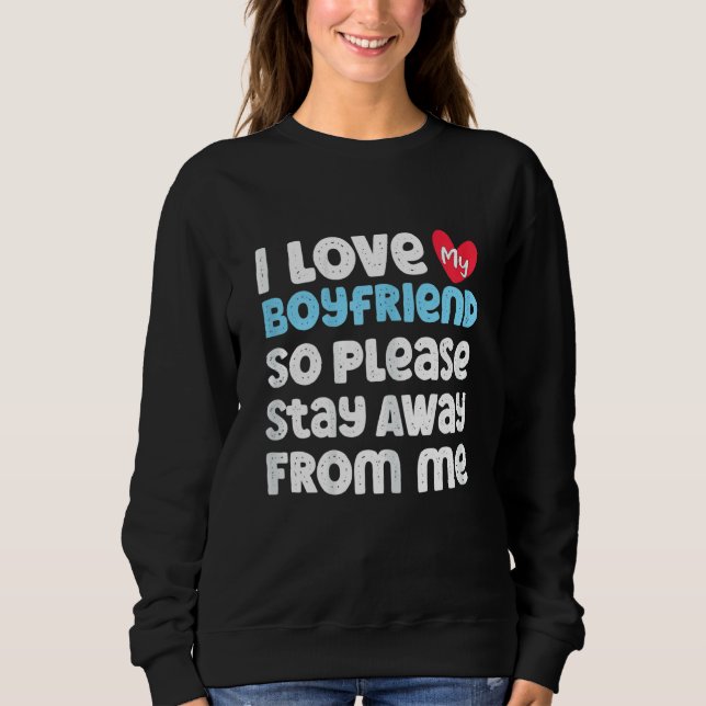 Sudadera Novio romántica de corazón de las mujeres (Anverso)