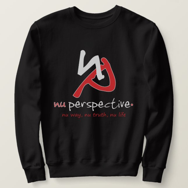 Sudadera NP negra sobre negro (Anverso del diseño)