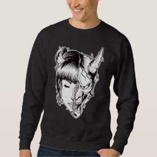 Sudadera Nu Gótico Geisha Hannya Mask Demon Shapeshifter