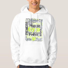 Sudadera Nube de palabras de entrenamiento fuerte en el gim