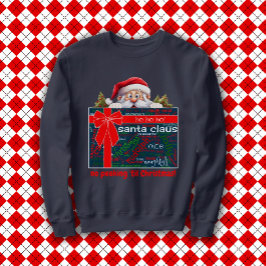Sudadera Nube de palabras de Papá Noel sin mirar hasta Navi