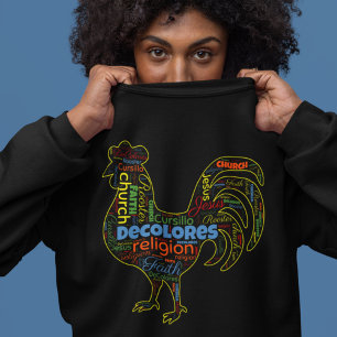 Sudadera Nube de palabras del gallo Cursillo DeColores