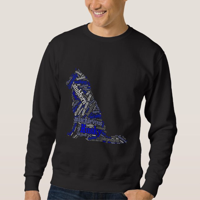 Sudadera Nube de palabras Husky (Anverso)