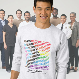 Sudadera Nube de palabras personalizada arcoíris de diversi