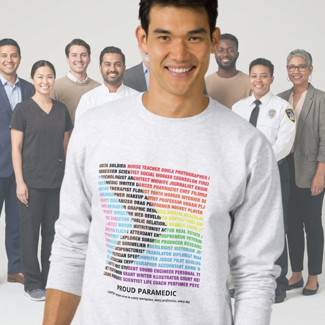 Sudadera Nube de palabras personalizada arcoíris de diversi (Subido por el creador)